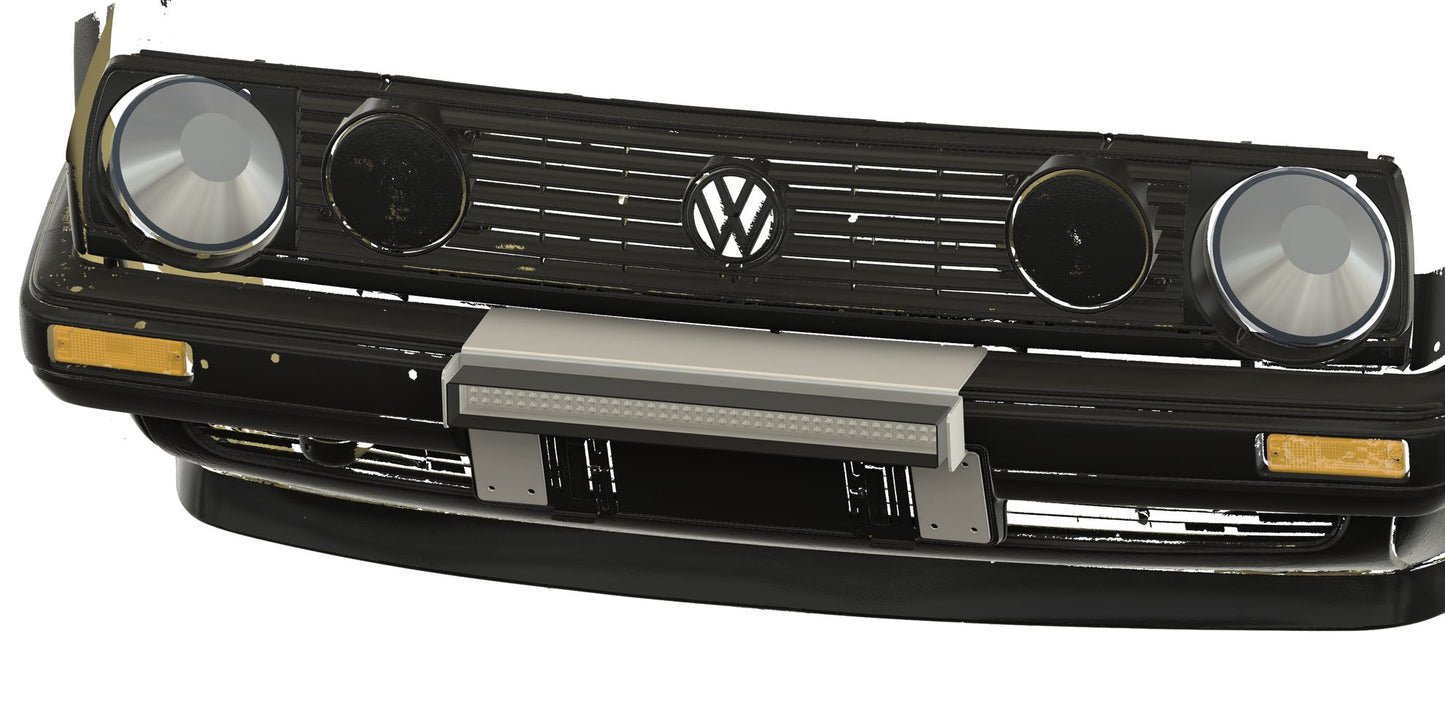 classic nightface - mounting bracket for rallye style lights (high beam) - Volkswagen Golf Mk2