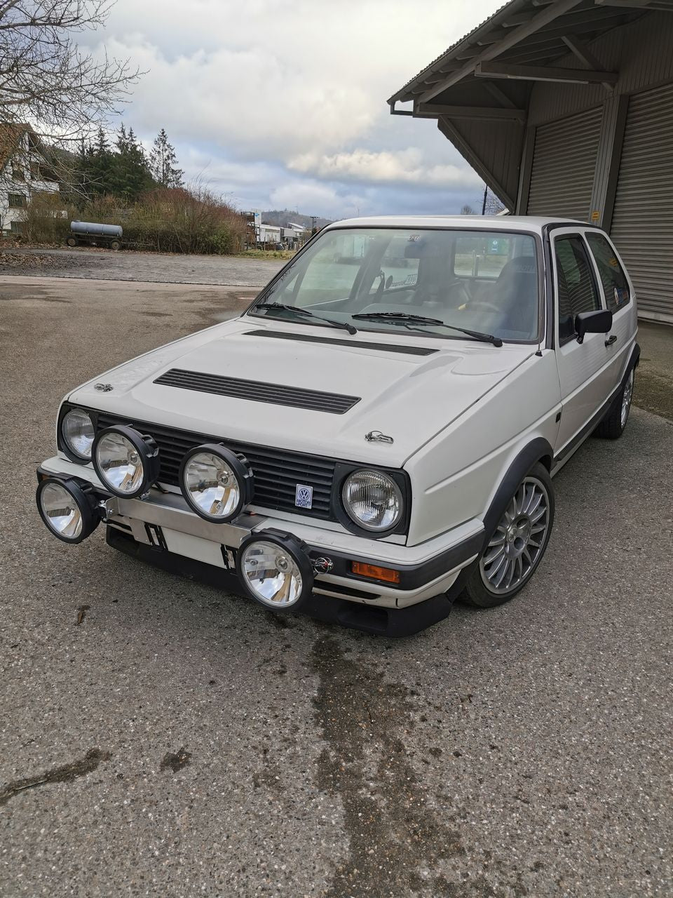 classic nightface - mounting bracket for rallye style lights (high beam) - Volkswagen Golf Mk2