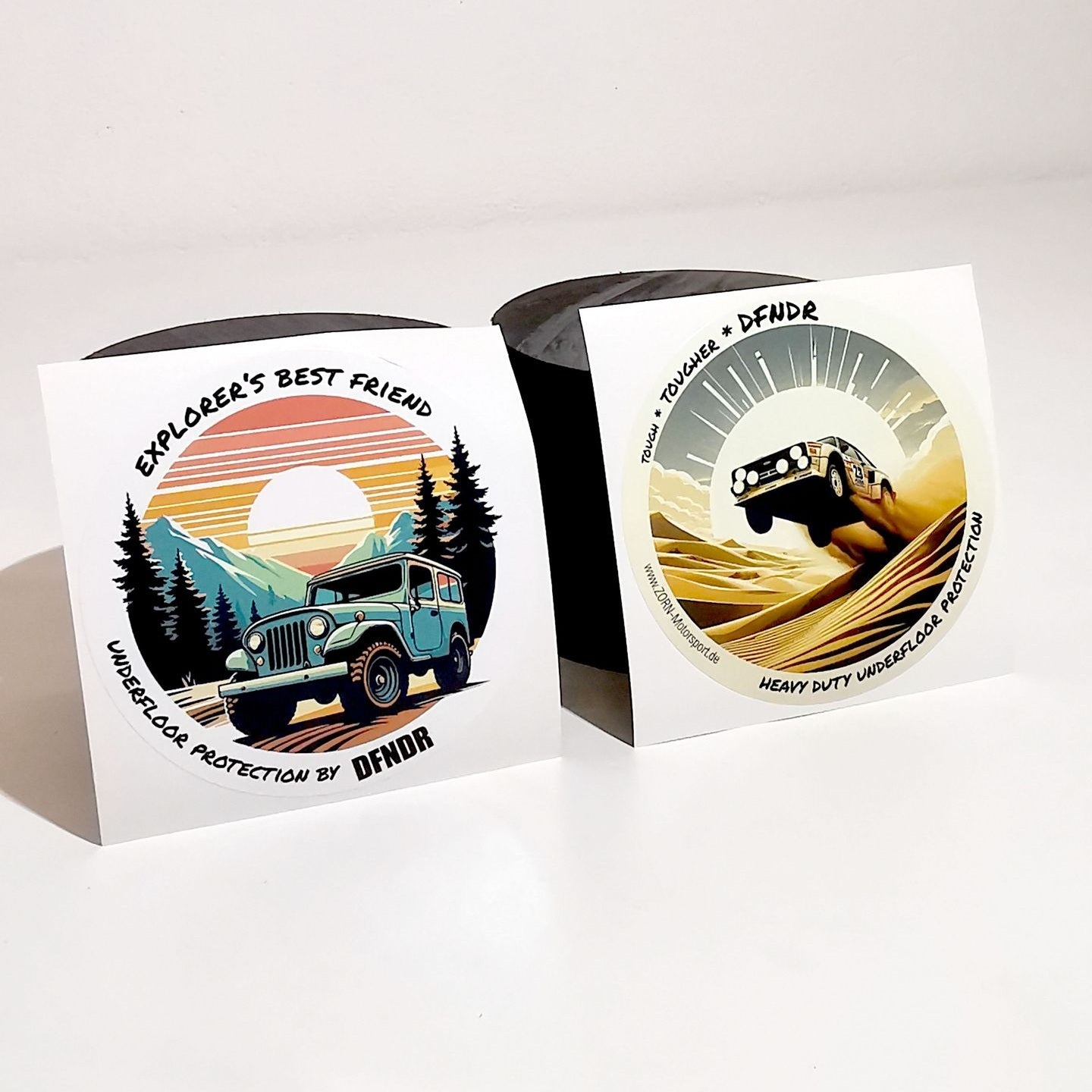 FREE ITEM - 2pcs sticker/decal "DFNDR" - round, 90mm (3.54in)