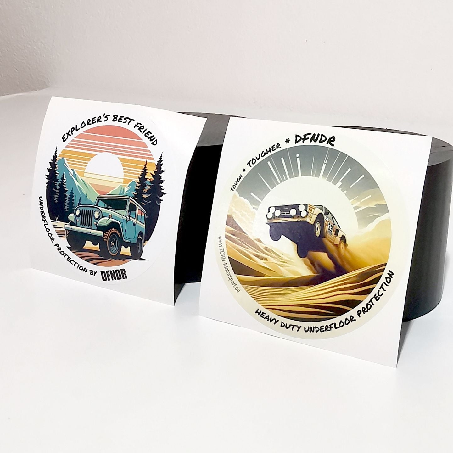 FREE ITEM - 2pcs sticker/decal "DFNDR" - round, 90mm (3.54in)