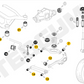 kit of polyurethane bushings - front and rear suspension - BMW 3-series E36 - regular version