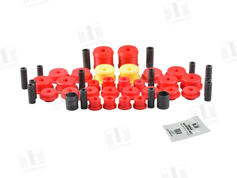 kit of polyurethane bushings - front and rear suspension - BMW 3-series E36 - excentric version