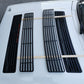 set of Lancia Delta Integrale bonnet/hood grilles (front + rear grille); aluminum