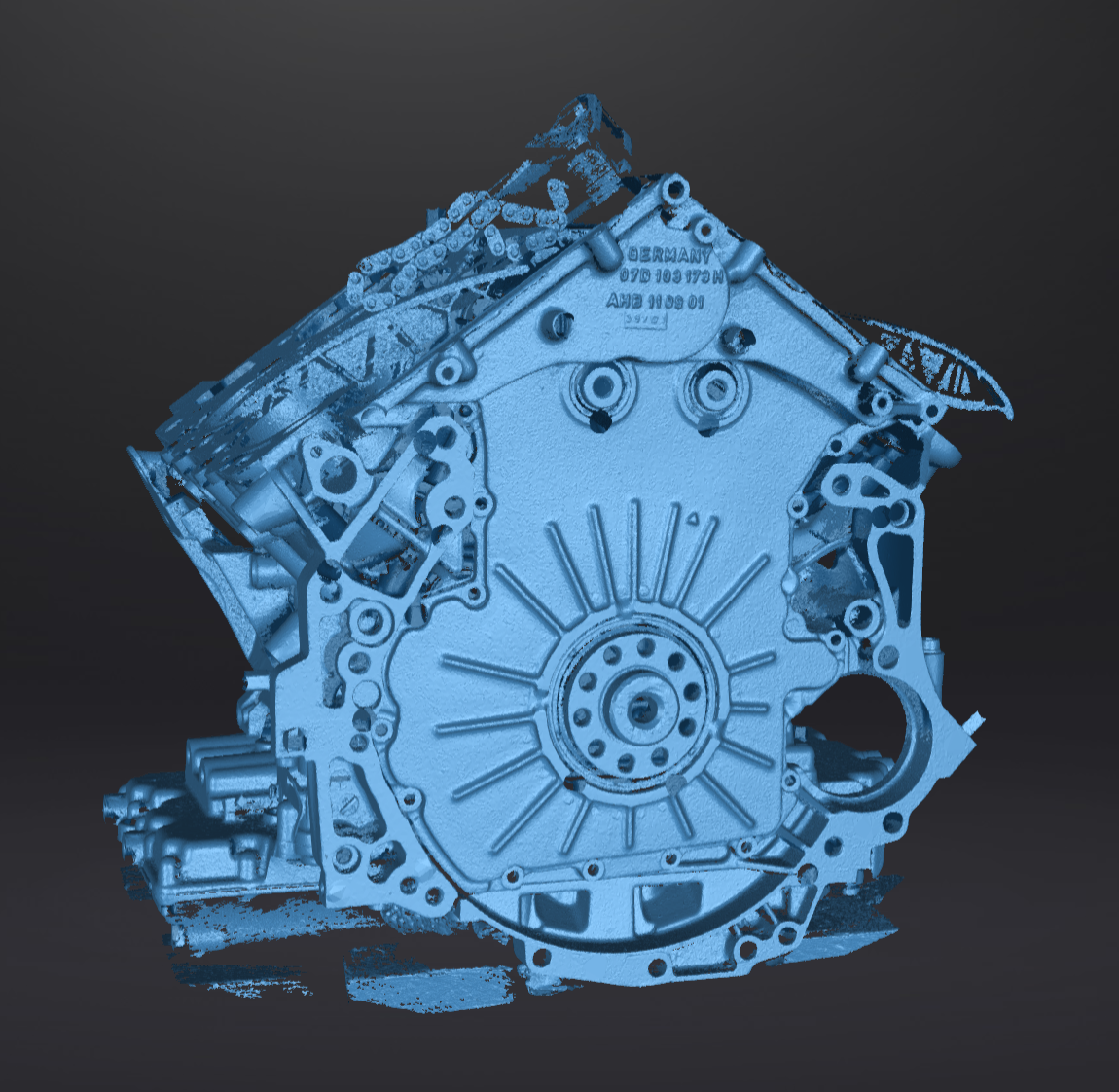 3d data: engine block Volkswagen Passat W8 (without auxiliary parts)