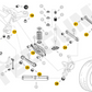 kit of polyurethane bushings - for rear suspension - BMW 3-series E9x (E90, E91, E92, E93)