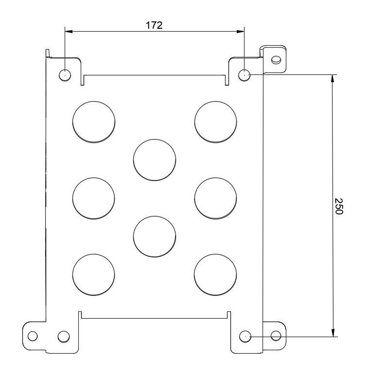 mounting console for 20 liter race tank/fuel tank - aluminum - universal version and Golf Mk4