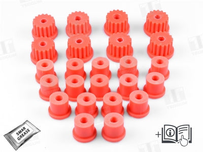 full kit of polyurethane bushings - for leaf springs front and rear - Suzuki Samurai, SJ410, SJ413