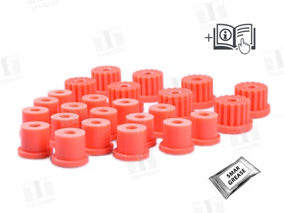 full kit of polyurethane bushings - for leaf springs front and rear - Suzuki Samurai, SJ410, SJ413